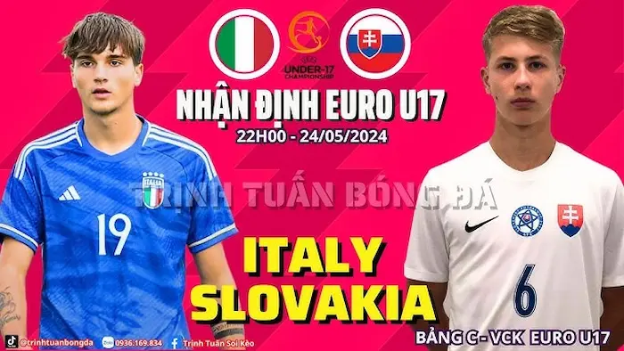 Tin tức đội hình U17 Ý vs U17 Slovakia
